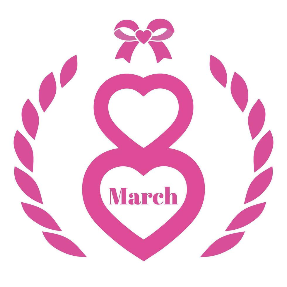 Happy Women's Day March 8 greeting card vector