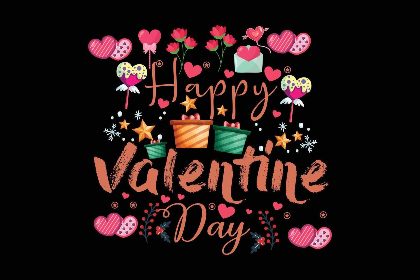 Happy Valentine day 2024 shirt vector