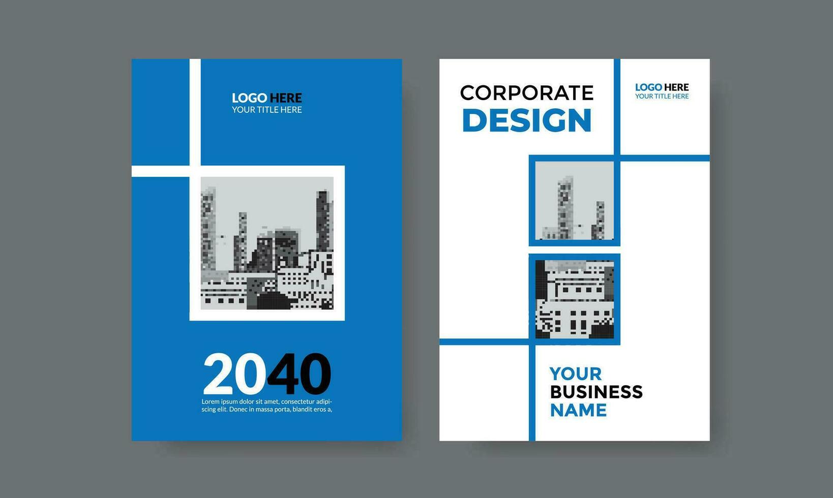 Corporate Book Cover Design Vector Template in A4 size, Annual Report, Magazine, Poster, Portfolio, Flyer, Banner, Website