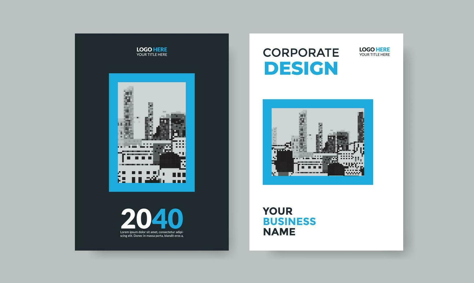 Corporate Book Cover Design Vector Template in A4 size, Annual Report, Magazine, Poster, Portfolio, Flyer, Banner, Website