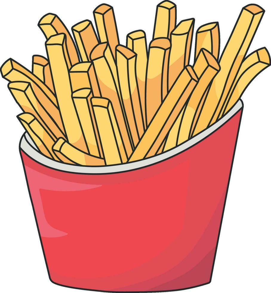 French fries vector picture without background