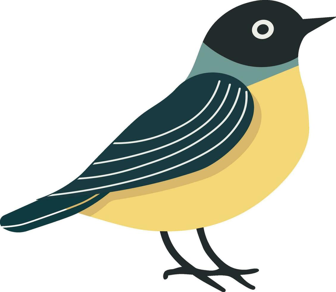 drawing of a colored bird without background vector