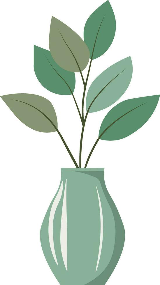 flowers in a vase without background vector