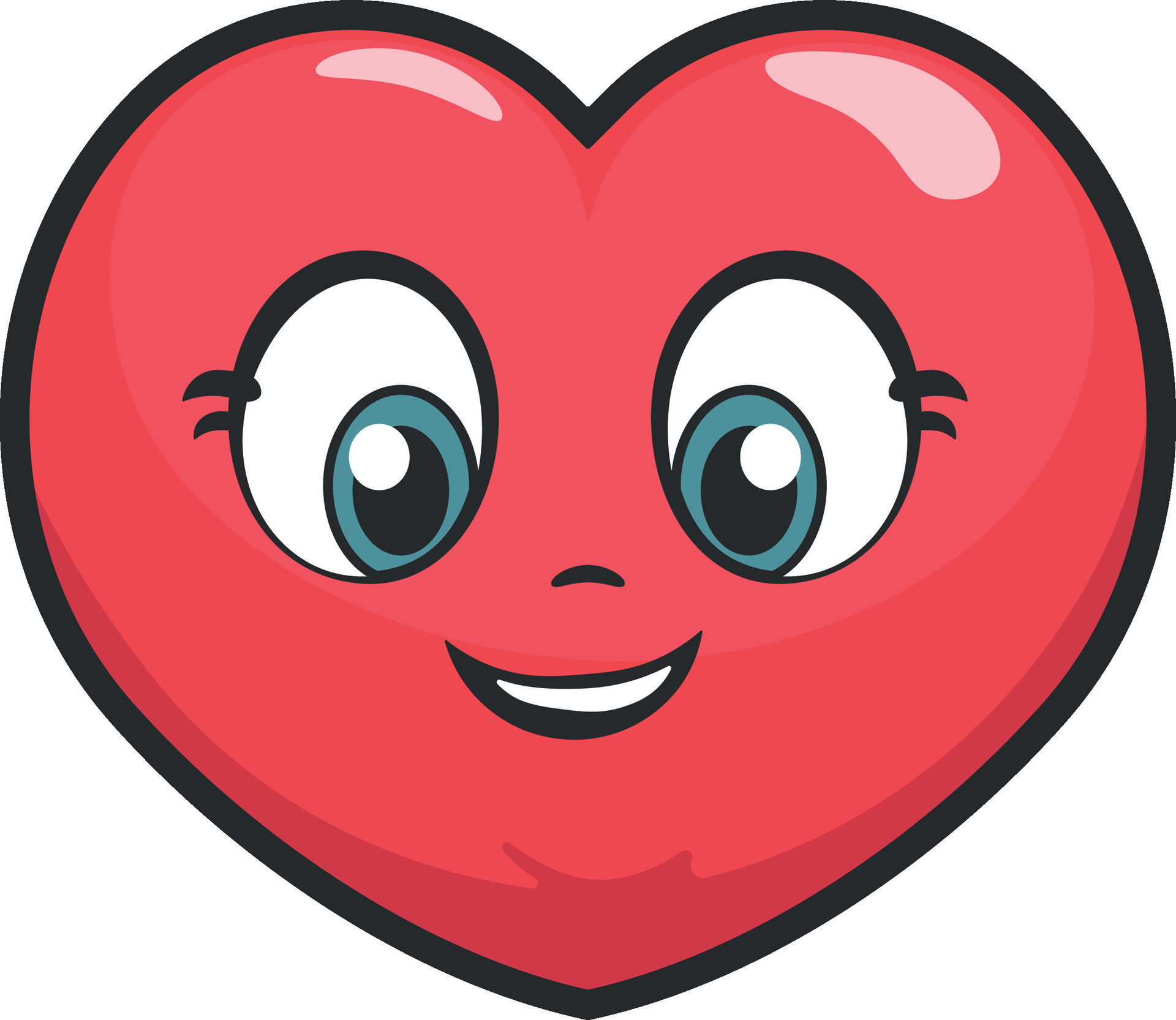 Heart with a smile 37073310 vector art at vecteezy