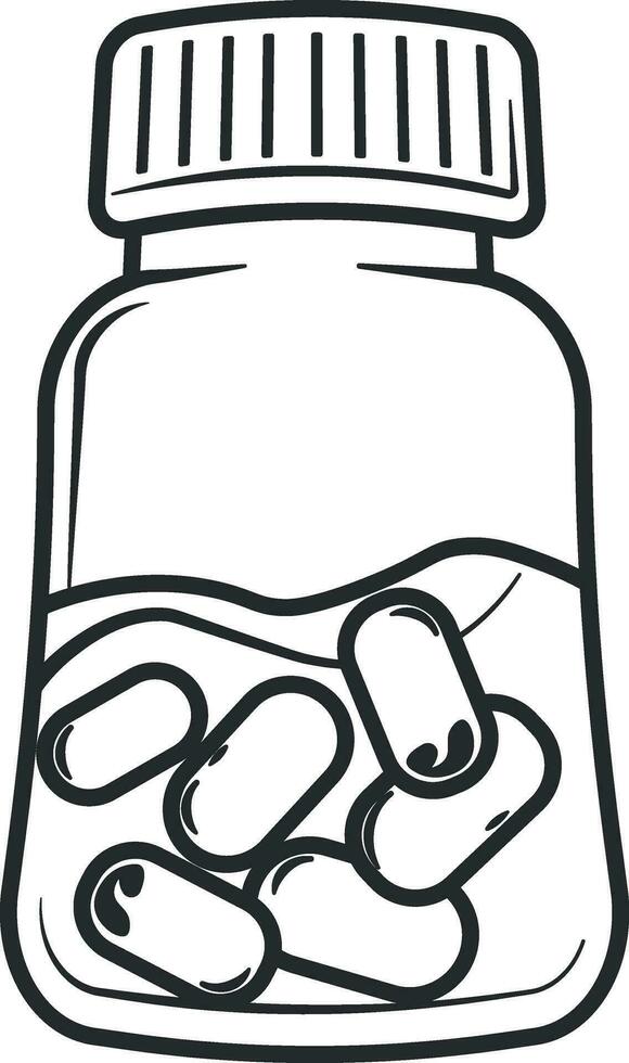 jar with medicine vector without background