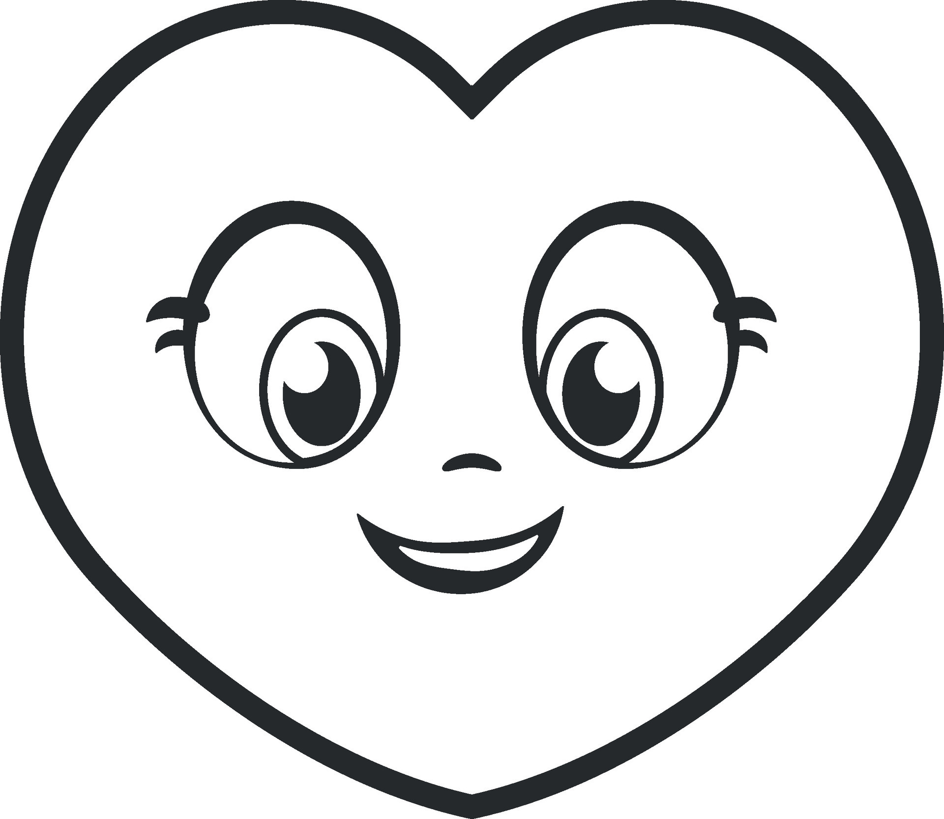 Heart with a smile 37073321 vector art at vecteezy