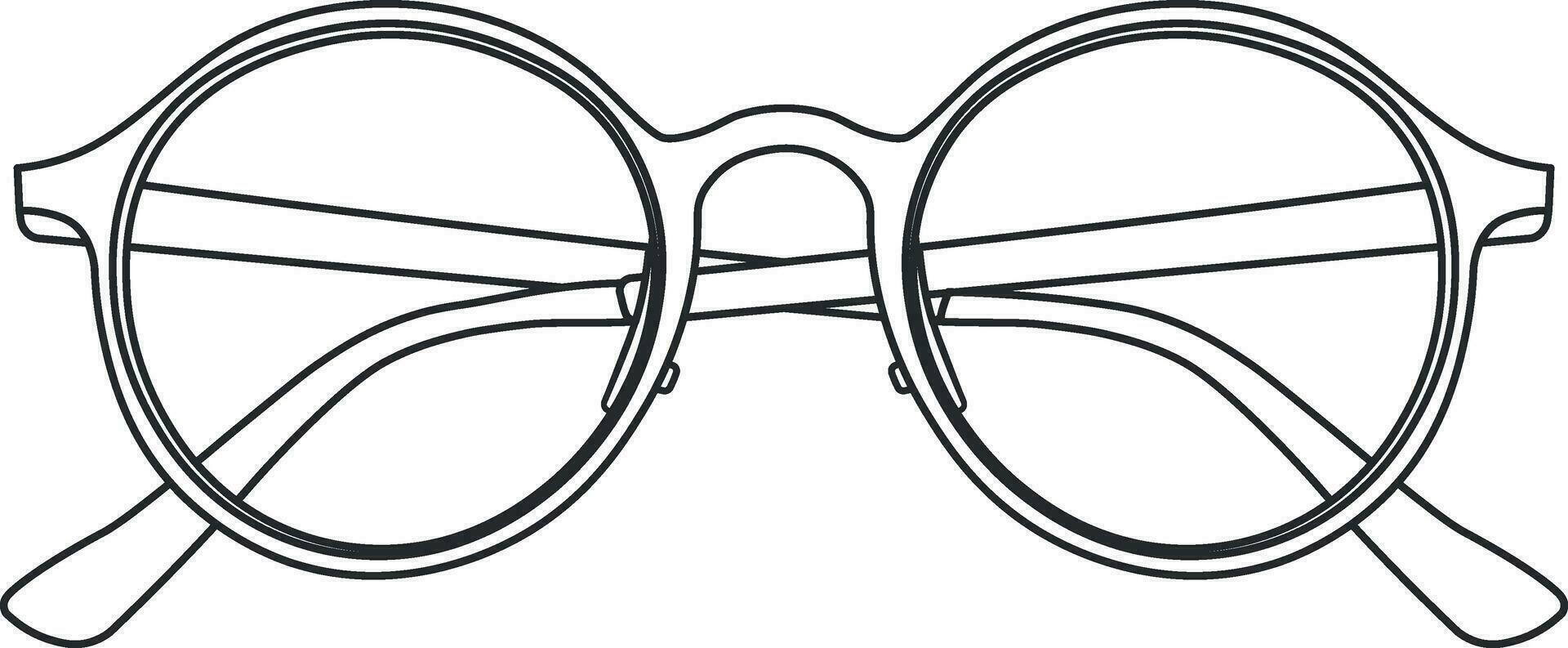 drawing glasses without background vector