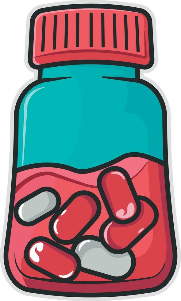 jar with medicine vector without background