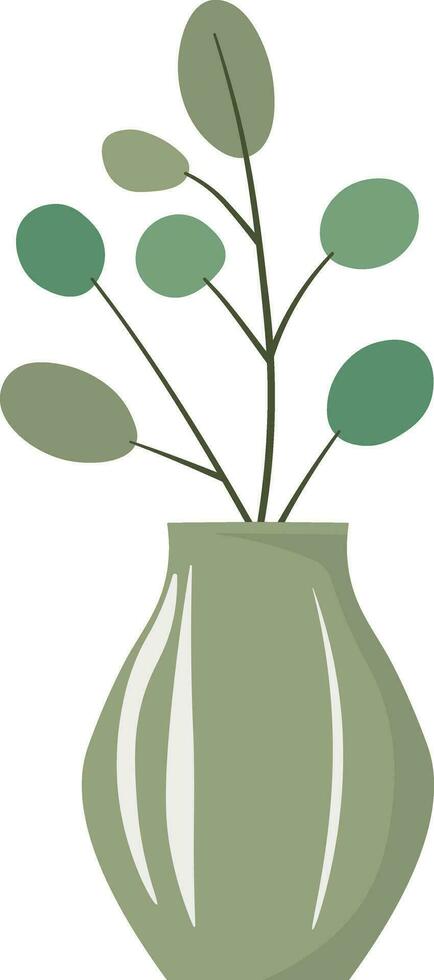 flowers in a vase without background vector