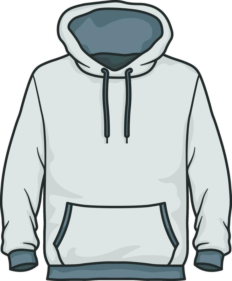 hooded sweater without background vector