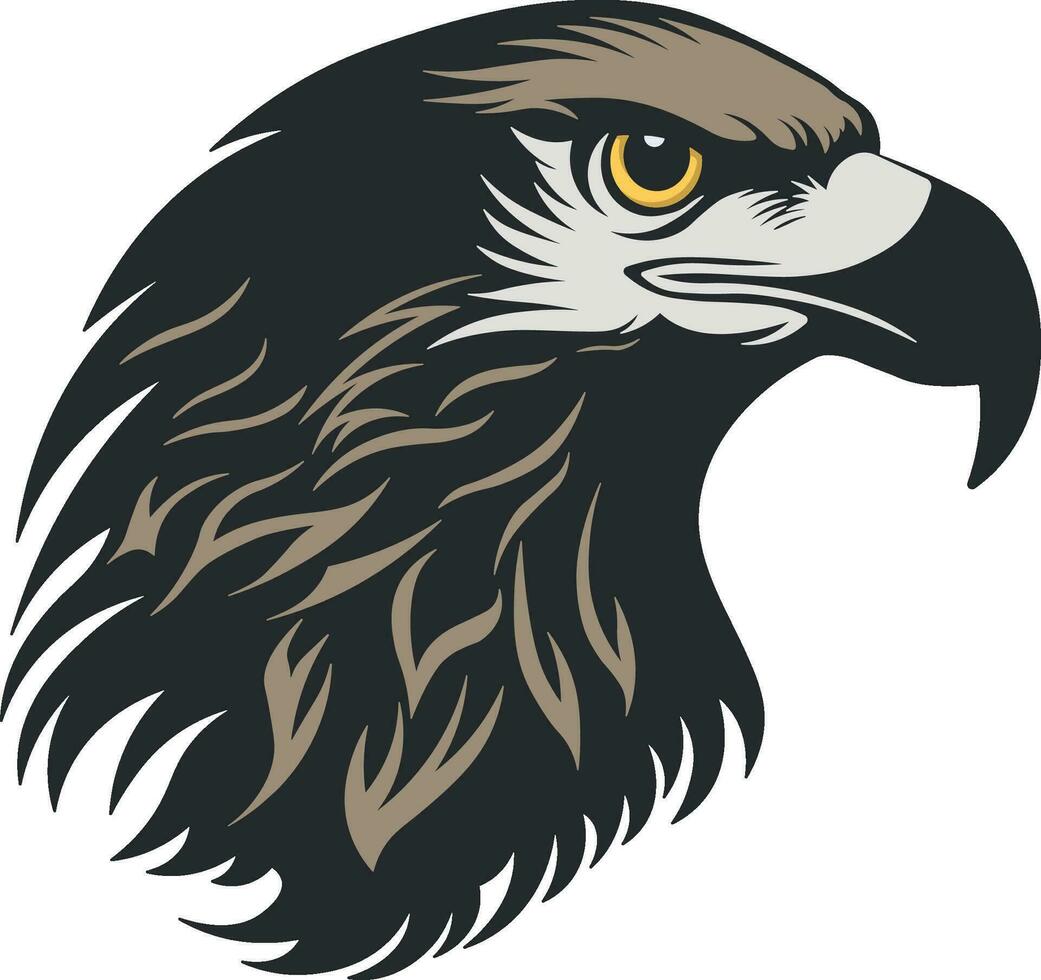 head of a hawk or eagle or griffin without background vector