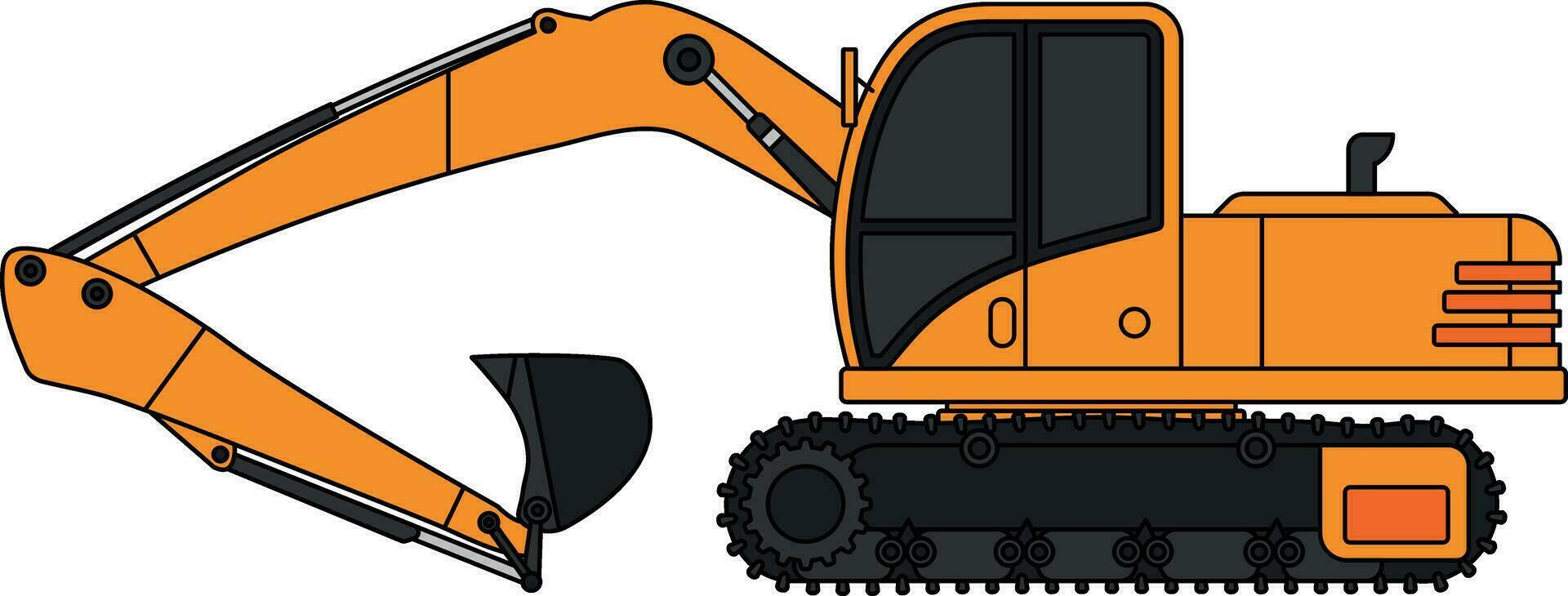 excavator construction equipment vector