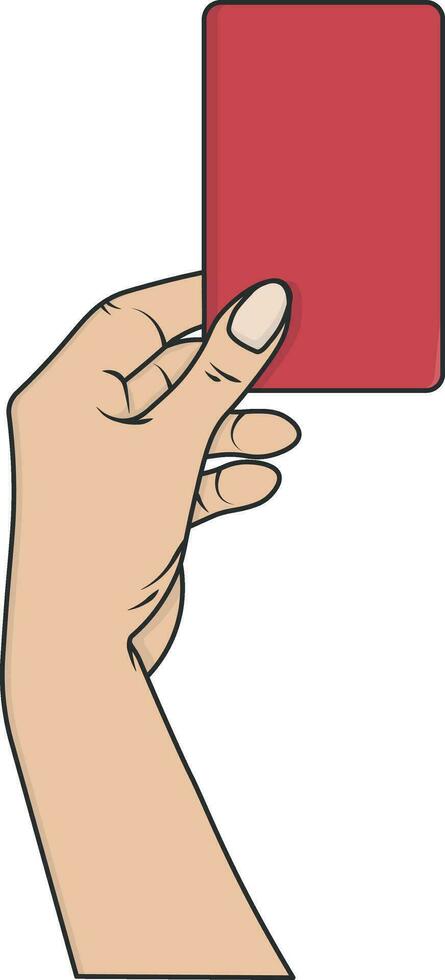 hand holding a card vector