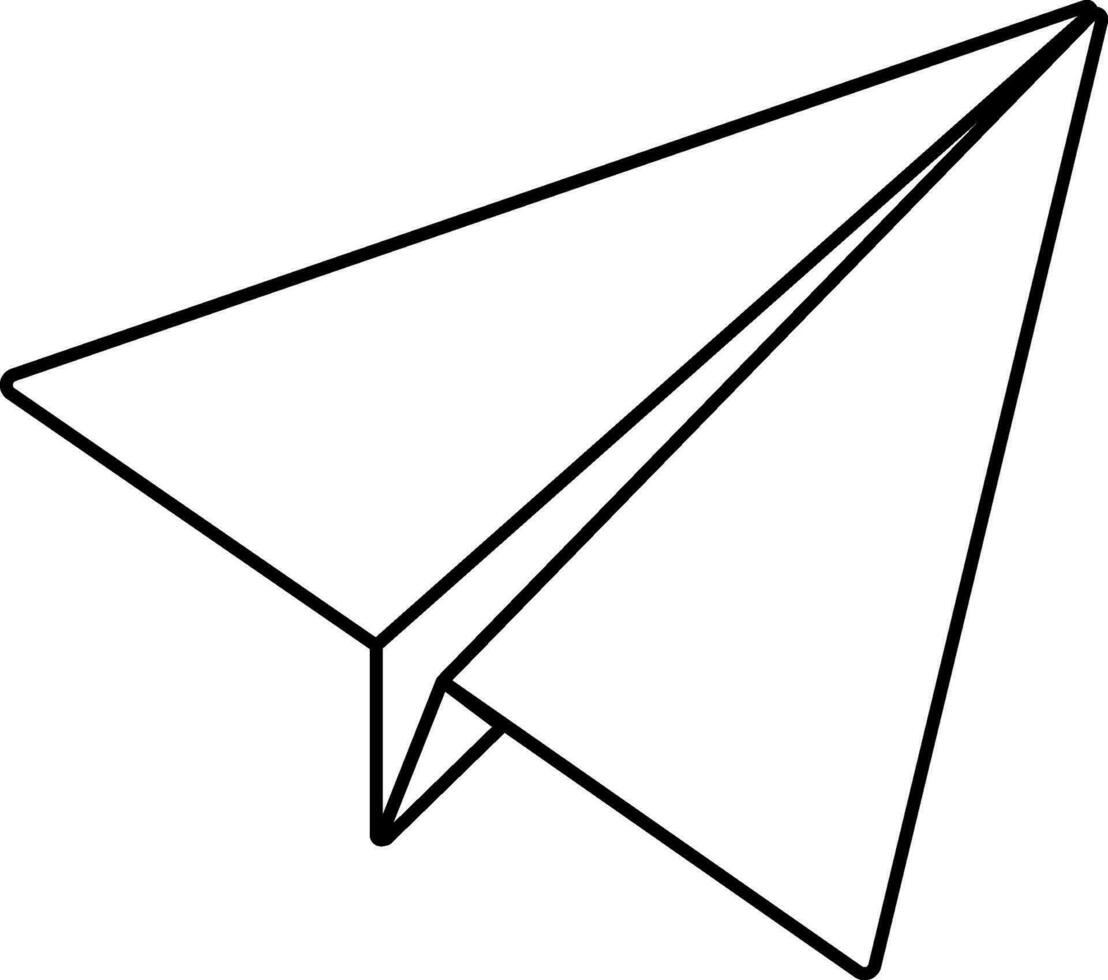 origami paper airplane vector