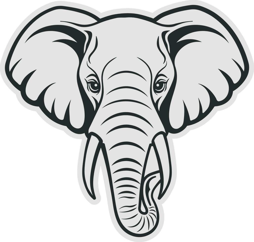 elephant head silhouette without background 37073486 Vector Art at Vecteezy