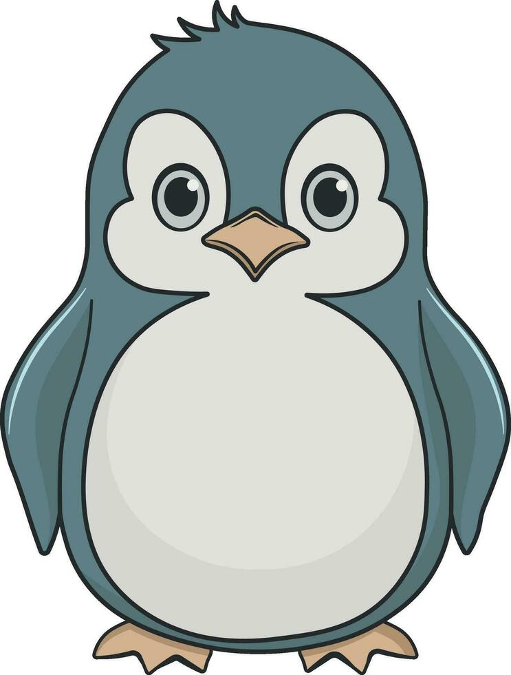 penguin hand drawn vector without background