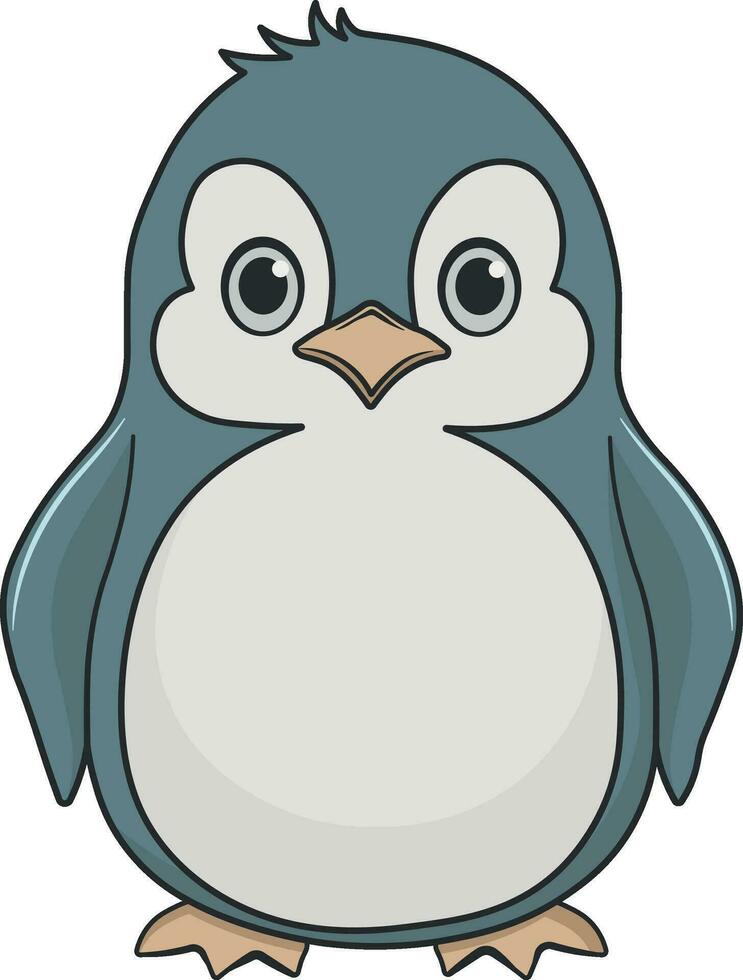 pingüino mano dibujado vector sin antecedentes