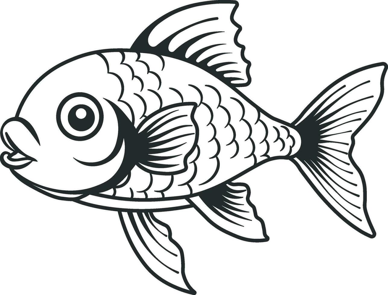 pescado en agua sin antecedentes vector