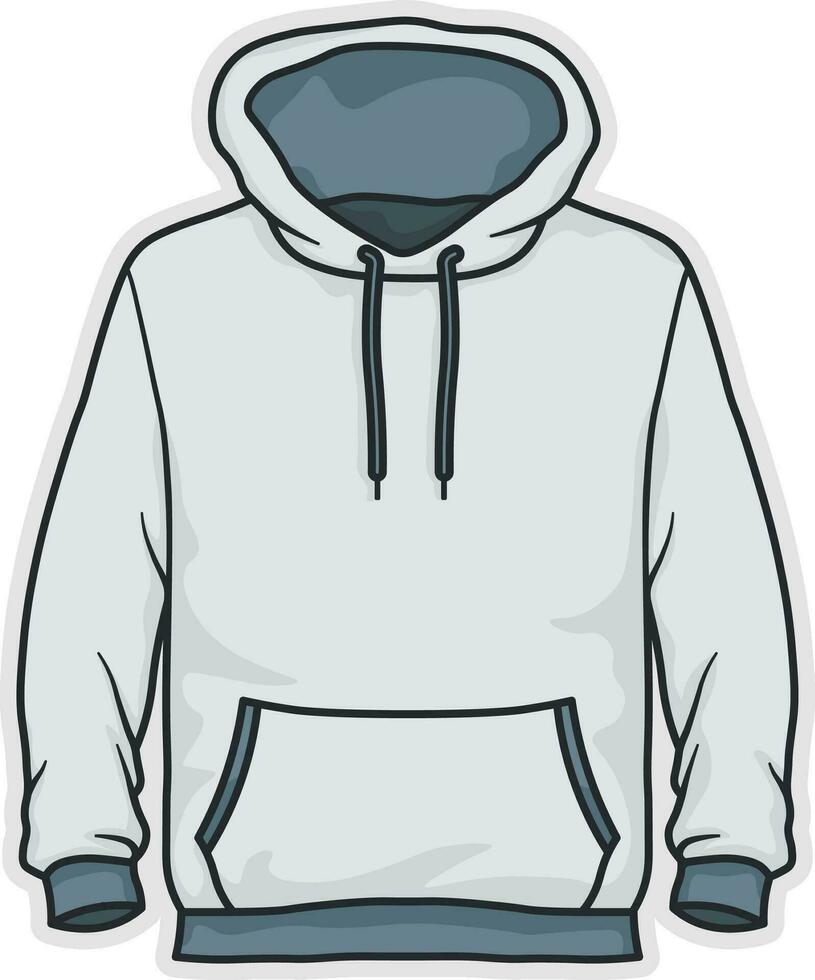 hooded sweater without background vector
