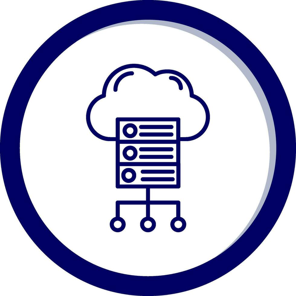 Cloud Server Vector Icon