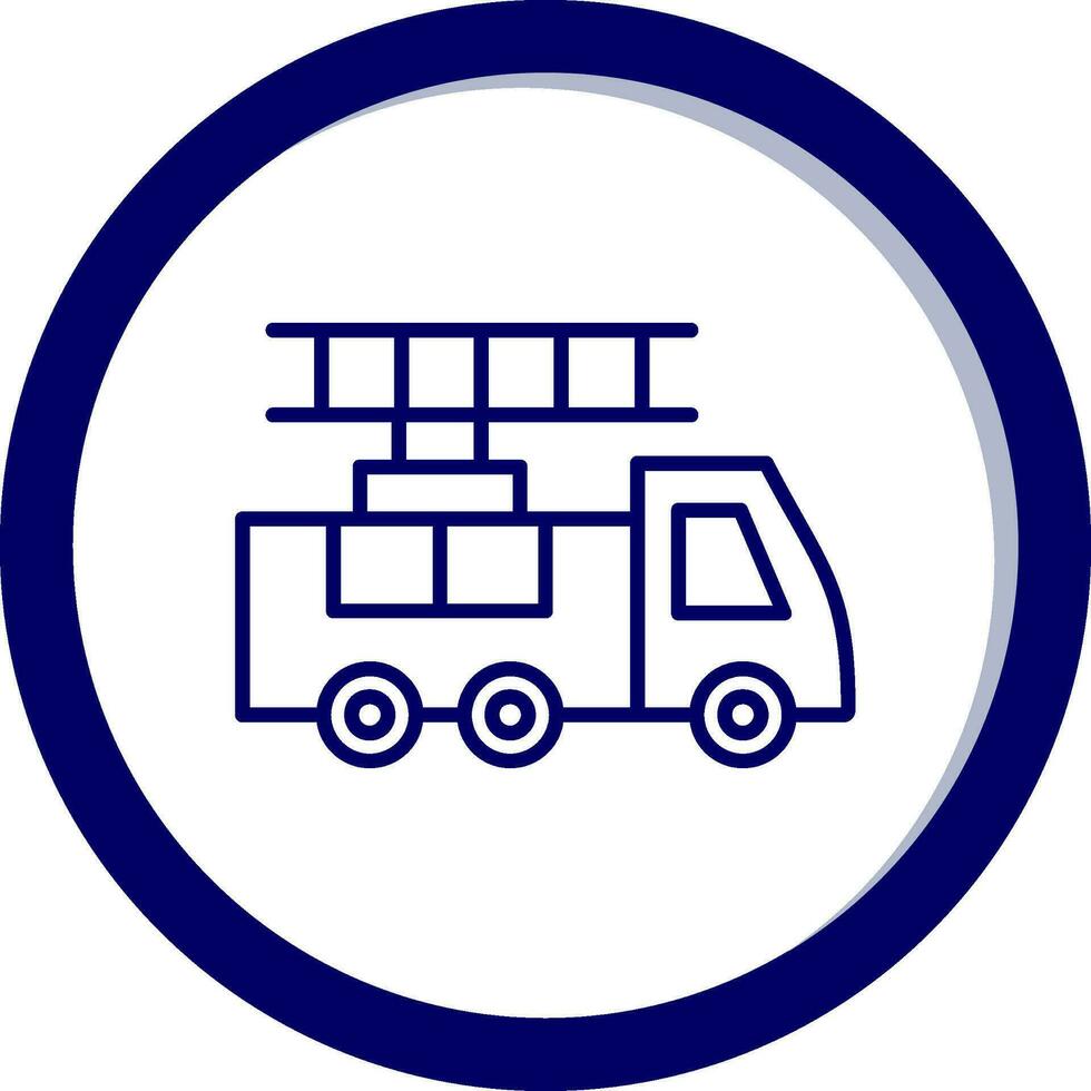 Ladder Truck Vector Icon