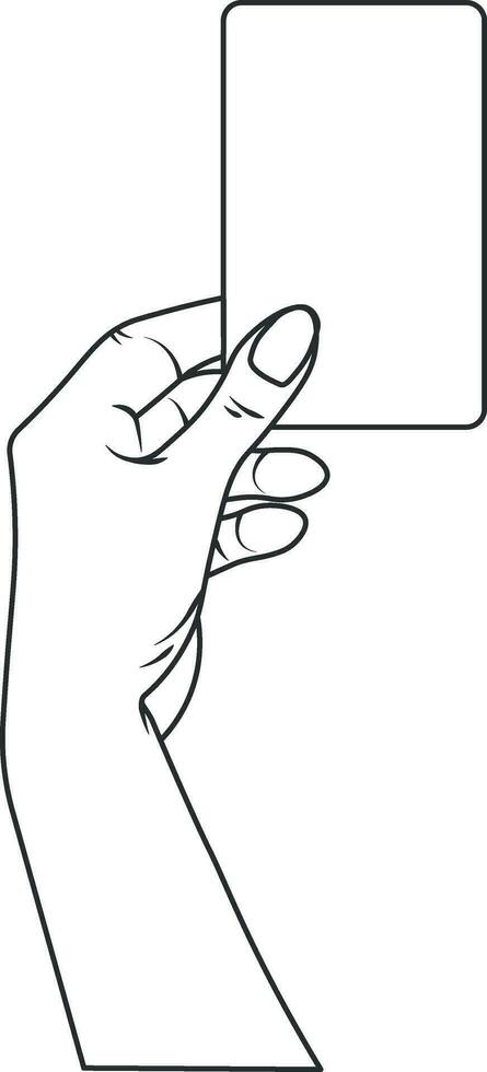 hand holding a card vector