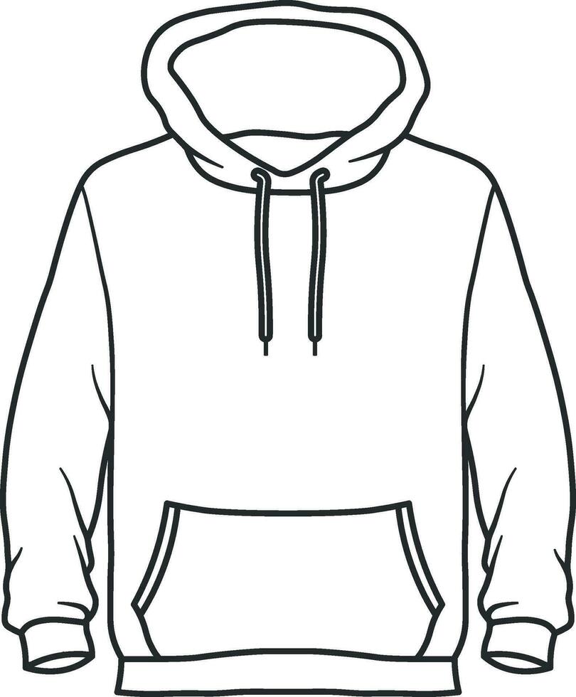 hooded sweater without background vector