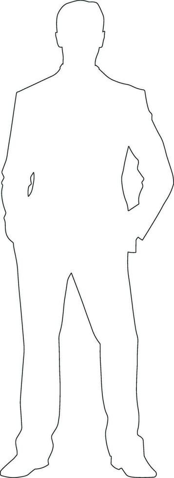 black silhouette of a man without background vector