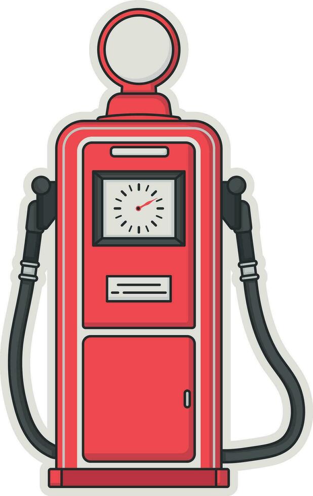 old gas pump vector