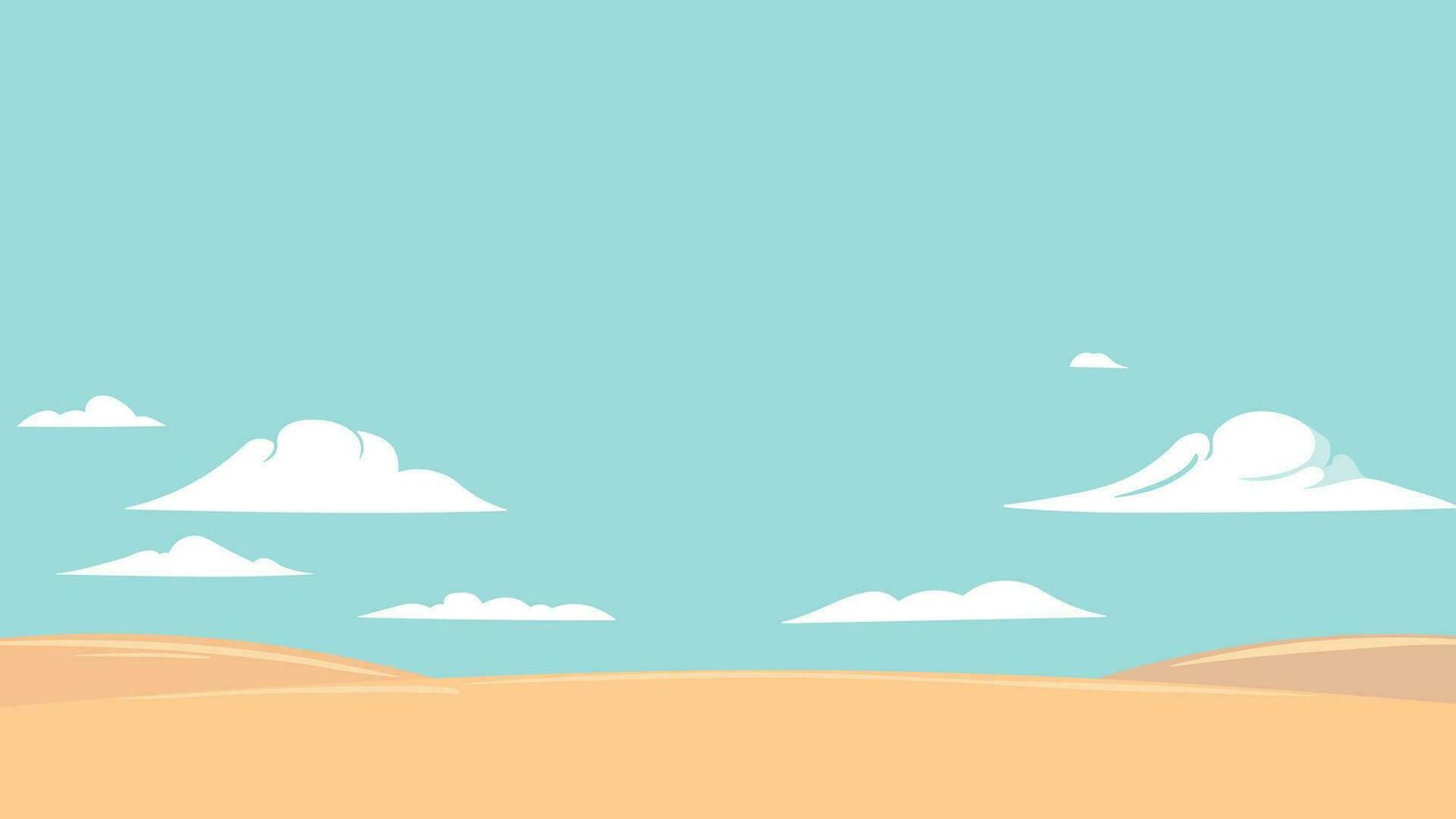 desert landscape with clouds vector