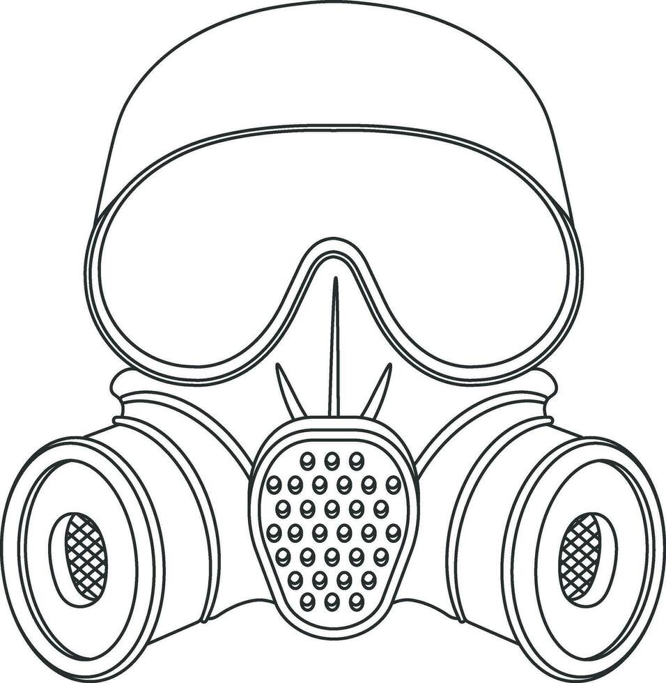 gas mask without background vector