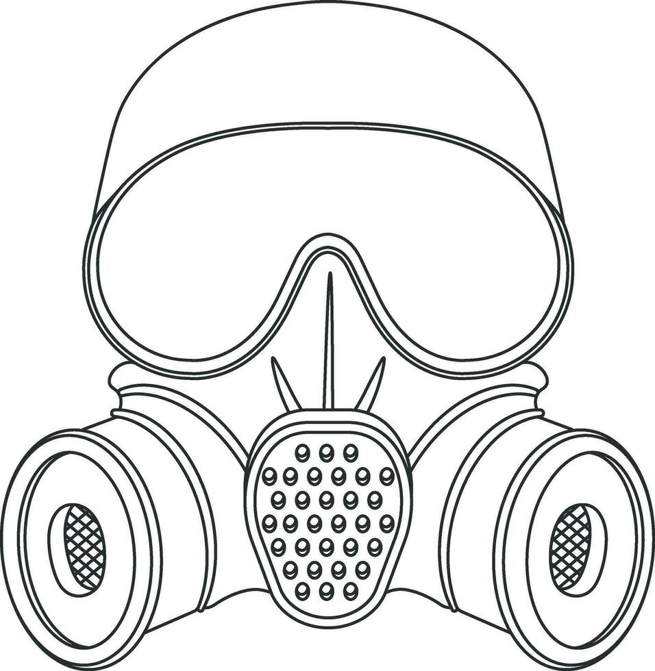 gas máscara sin antecedentes vector