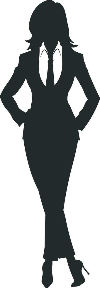 black silhouette of a woman without background vector