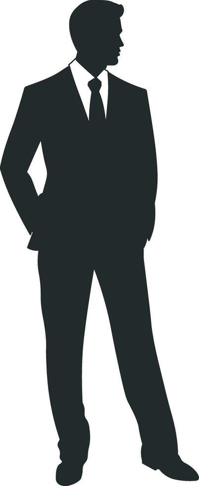 black silhouette of a man without background vector
