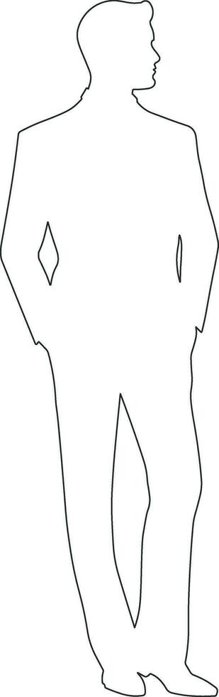 black silhouette of a man without background vector