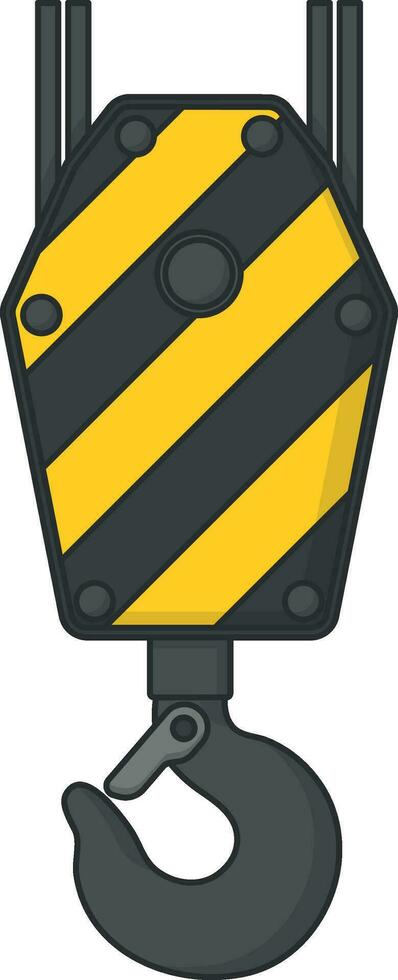 Construction crane hook vector