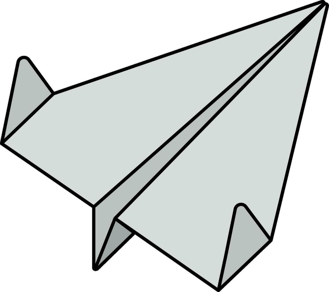 origami paper airplane vector