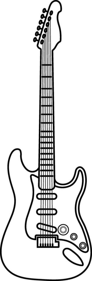 icono de guitarra electrica vector