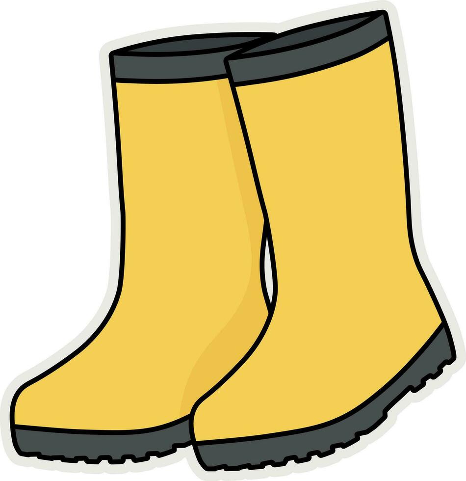 rubber boots shoes vector