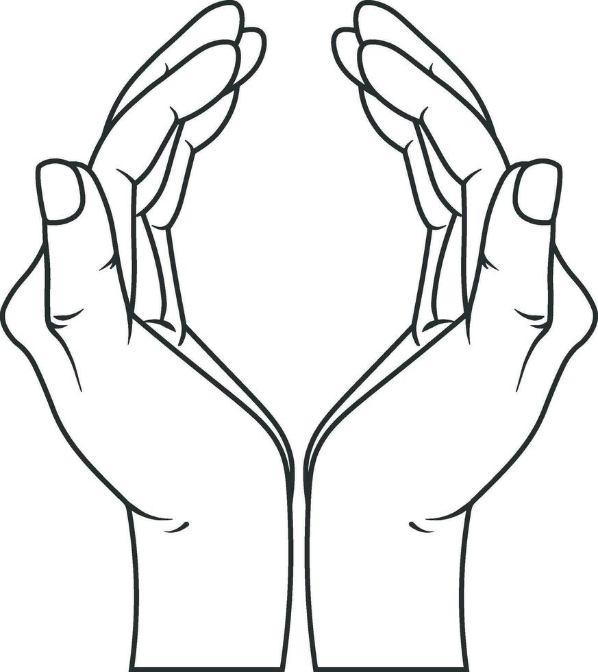hand of the person vector