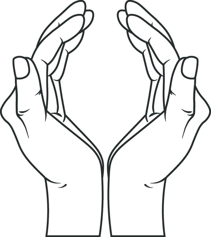 hand of the person vector