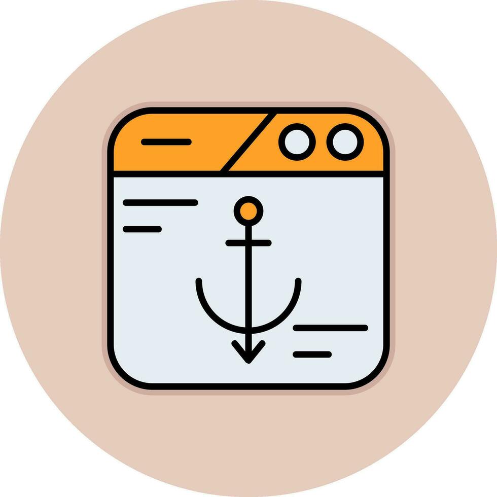 Anchor Text Vector Icon