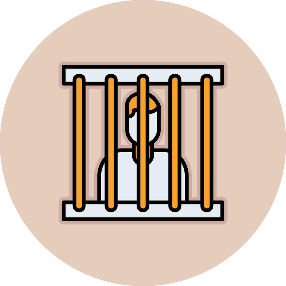 icono de vector de prisionero