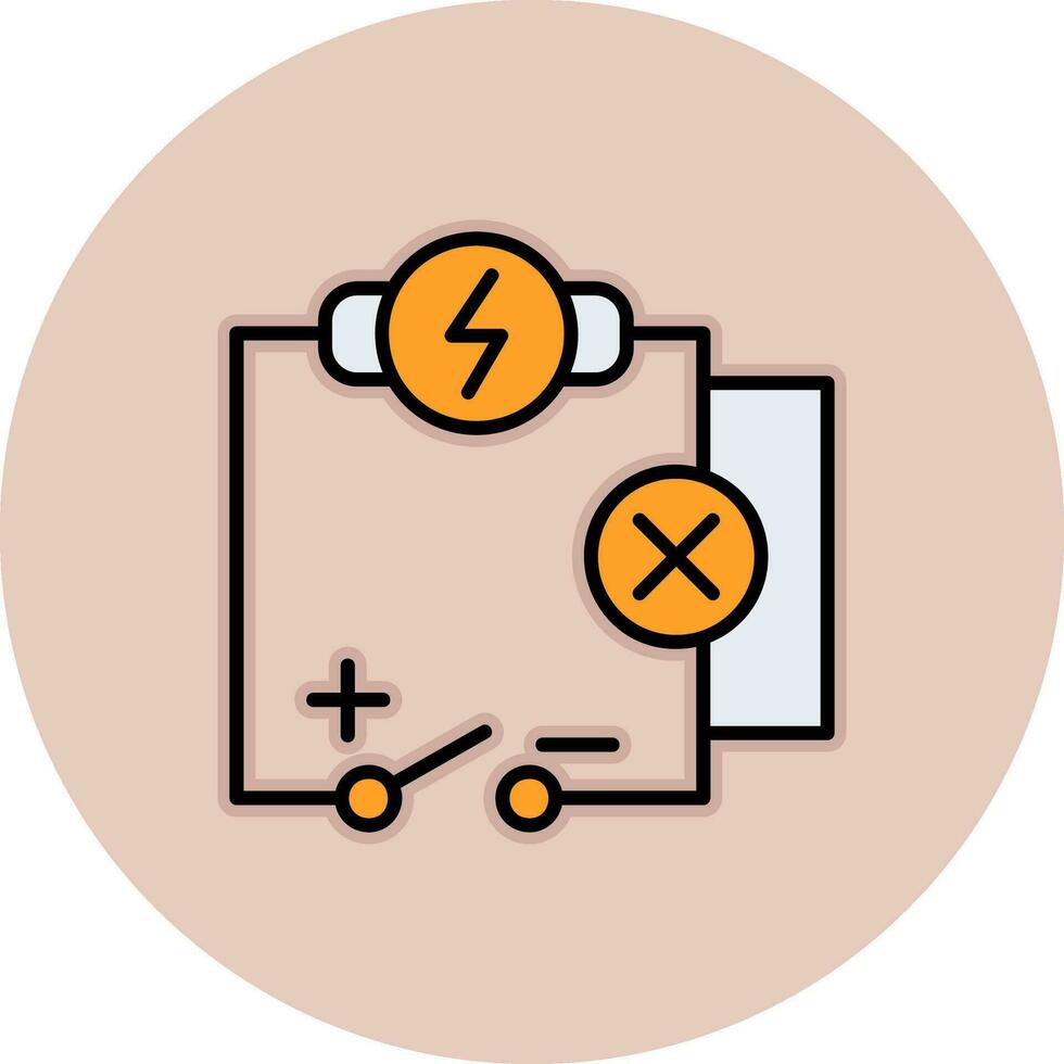 icono de vector de circuito eléctrico