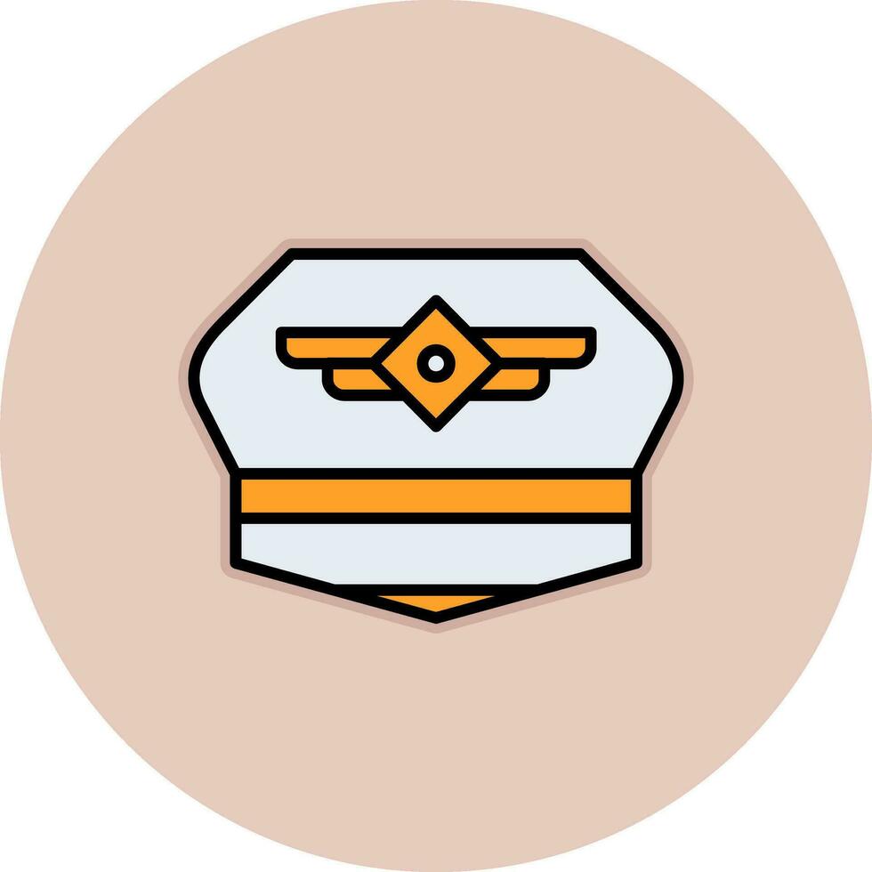 piloto sombrero vector icono