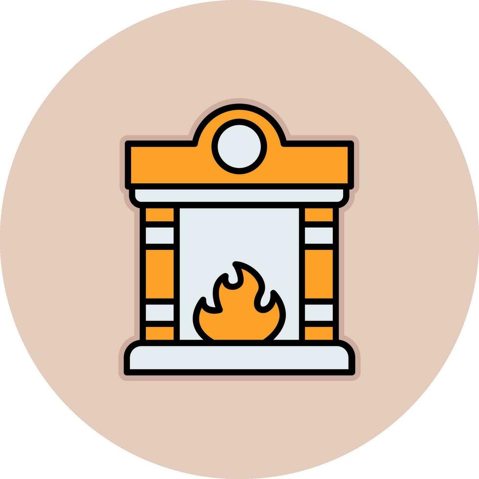 Fireplace Vector Icon