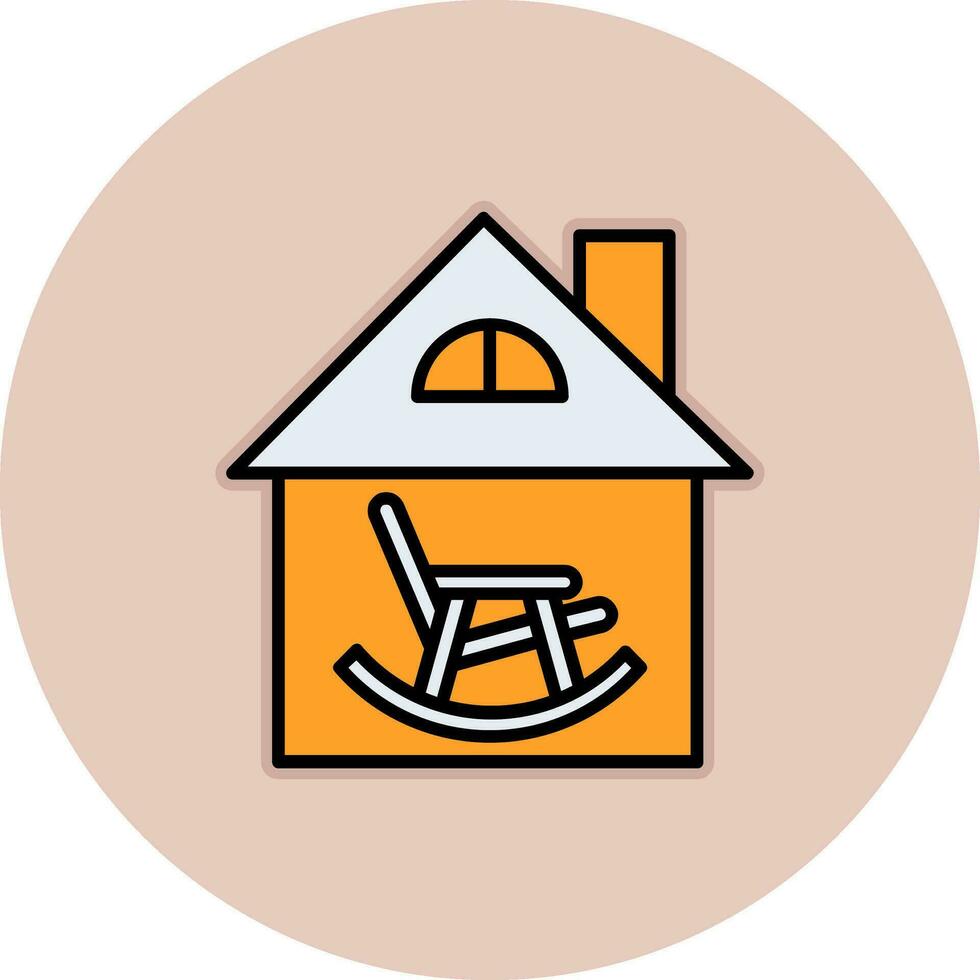 Retirement Home Vector Icon