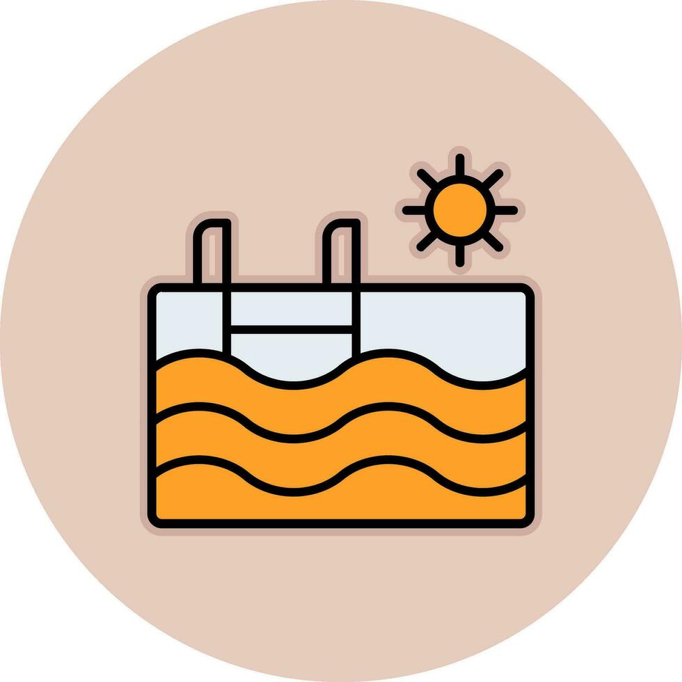 icono de vector de piscina