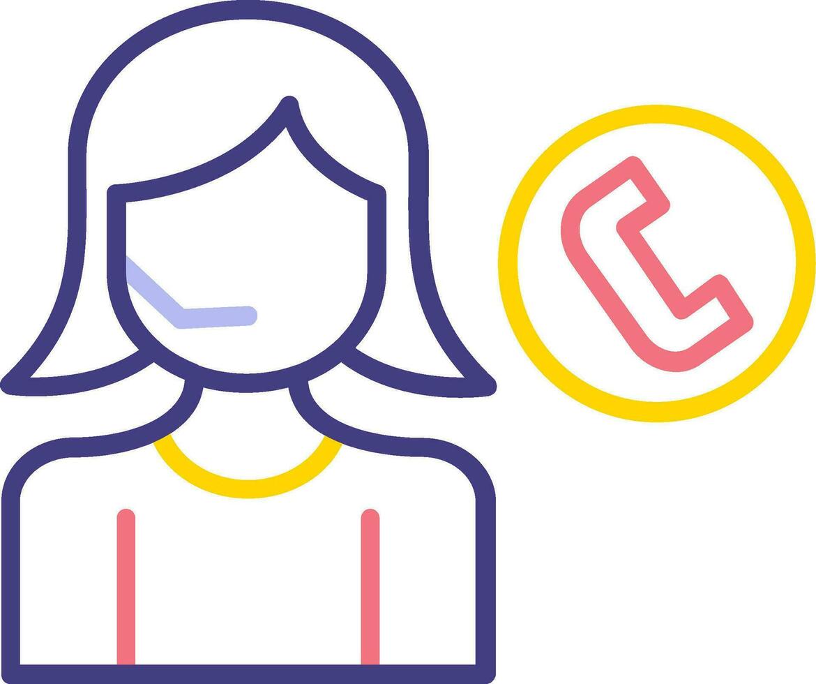 Call Center Agent Vector Icon