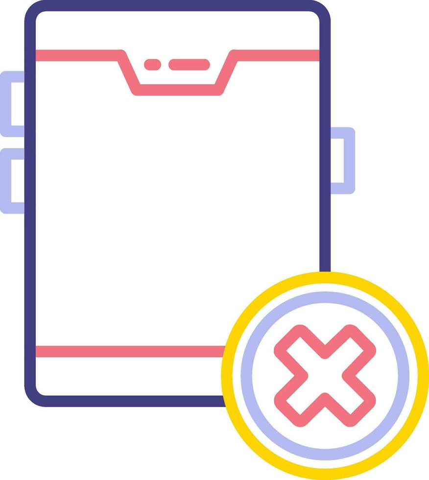 No Cellphone Vector Icon